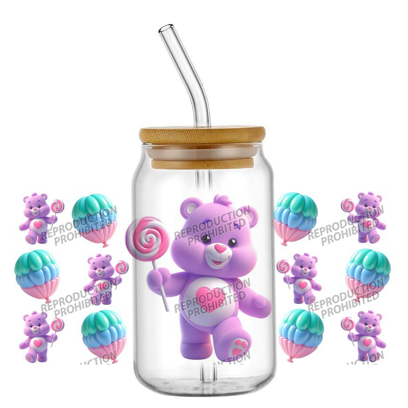 Rdta Tank Glass - Hotsale Beroemde Schattige Cartoon Regenboogbeer 16oz
